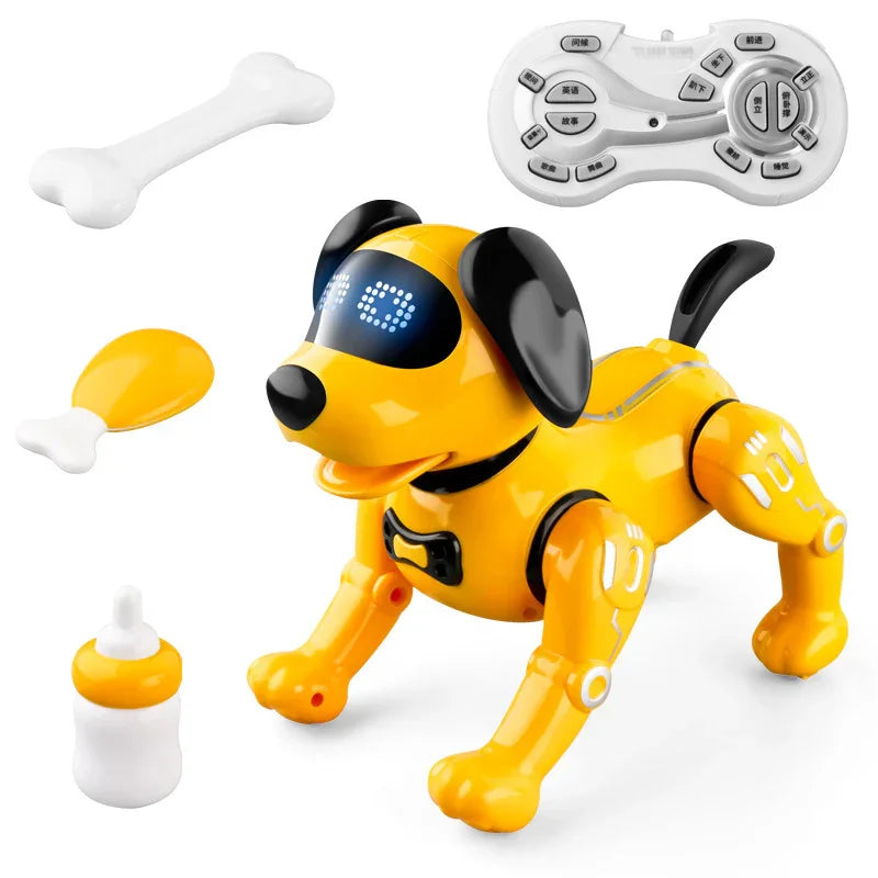 Smart Remote Control Robot Dog Children's Early Educational Toy Parent-Child Puzzle Interaction Electronic Pet Sing Dog Kid Gift - Kidohop