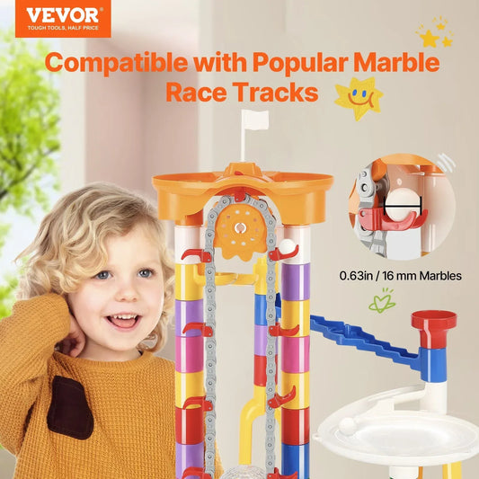 230-Piece Marble Run with Electric Lift – STEM Race Track Toy