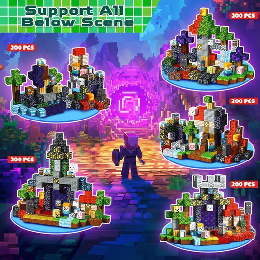 200PCS Magnetic Blocks – Ghost Park Building Set