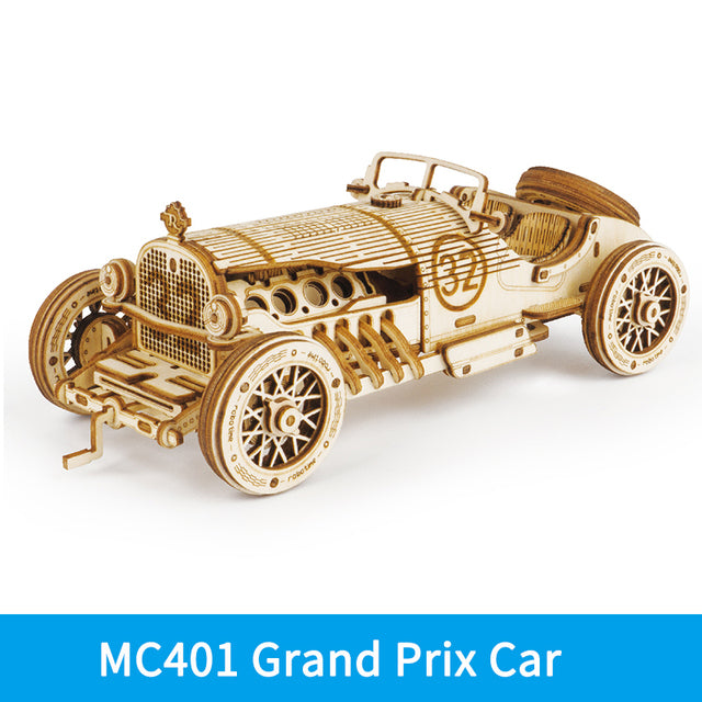Car 3D Wooden Puzzle – DIY Racing Vehicle Model | Assembly Toy for Kids & Adults