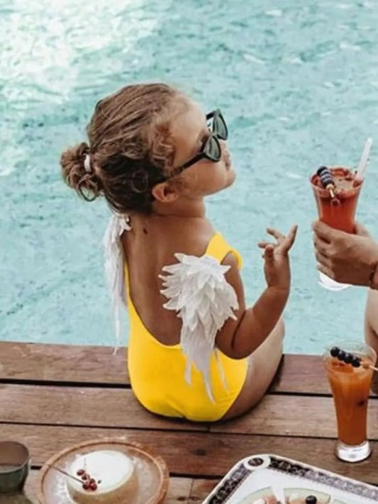 Backless Wide Strap Parent-Child Swimwear - Kidohop