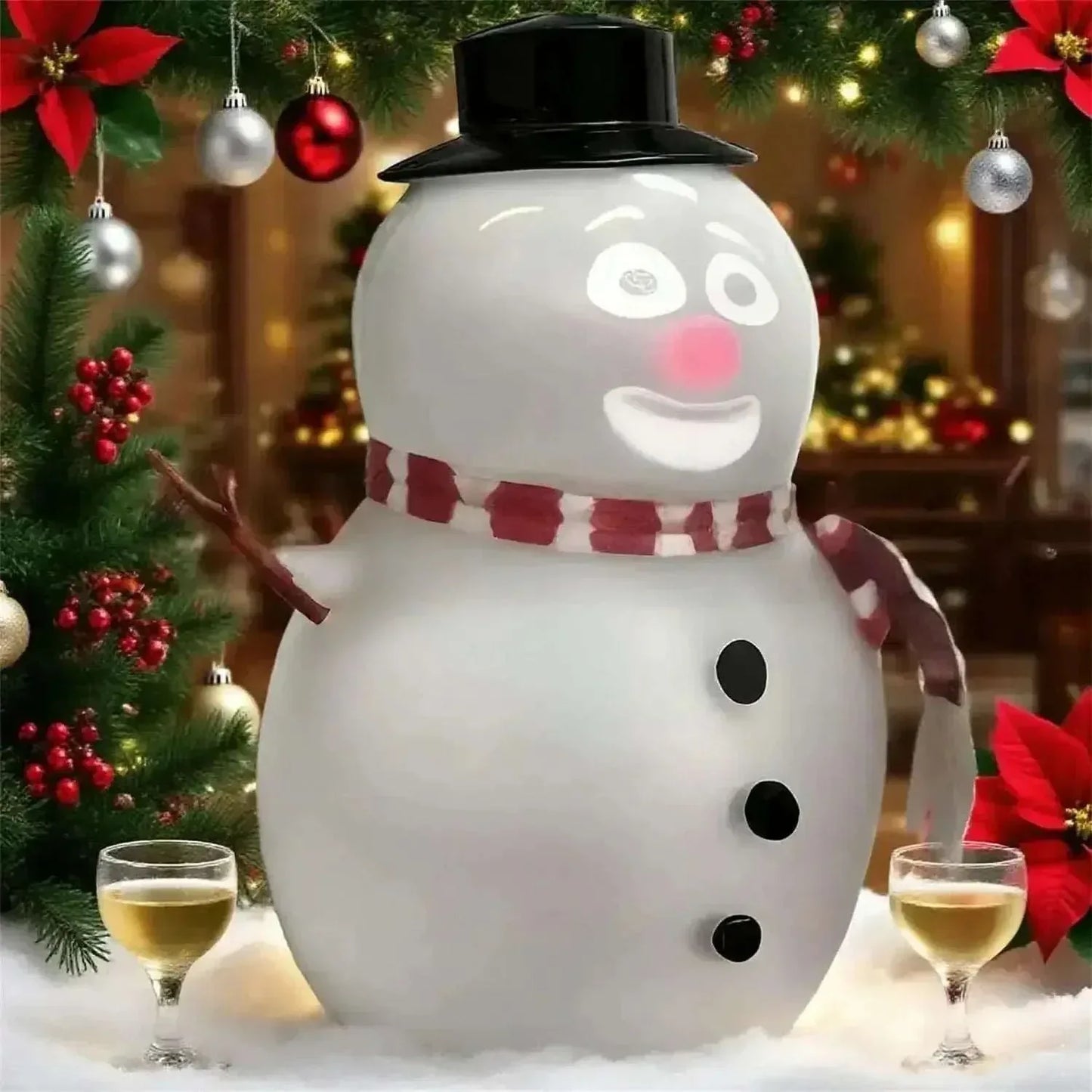 Talking Animated Blink Snowman | Light-Up Eyes & Playful Voice | Christmas Table Decoration & Gift - Kidohop