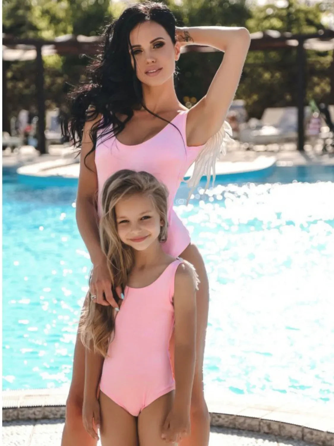 Backless Wide Strap Parent-Child Swimwear - Kidohop