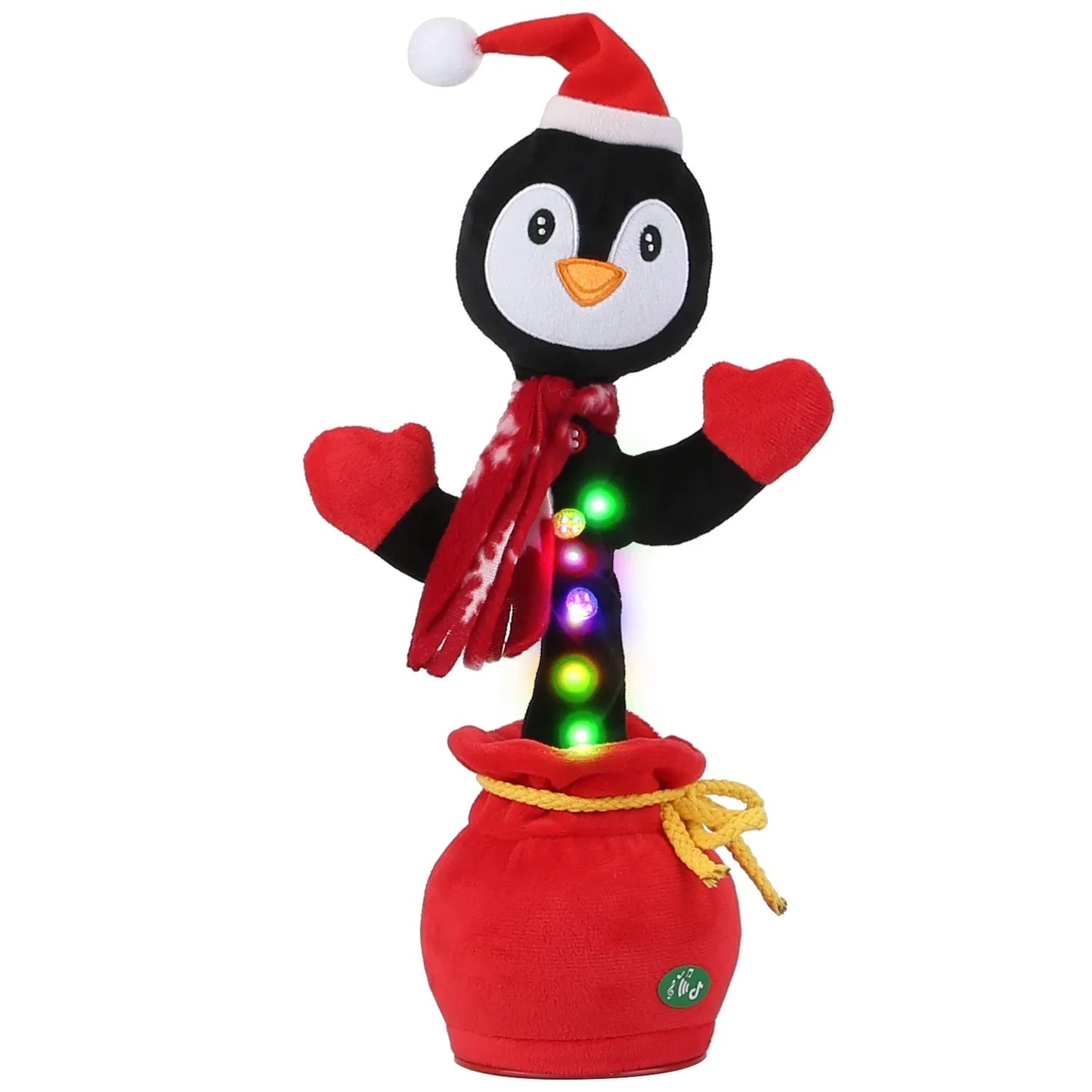 Penguin or Elk Kids Electric Dancing Toy – Singing, Recording & Repeating Christmas Plush with Lights and Music - Kidohop