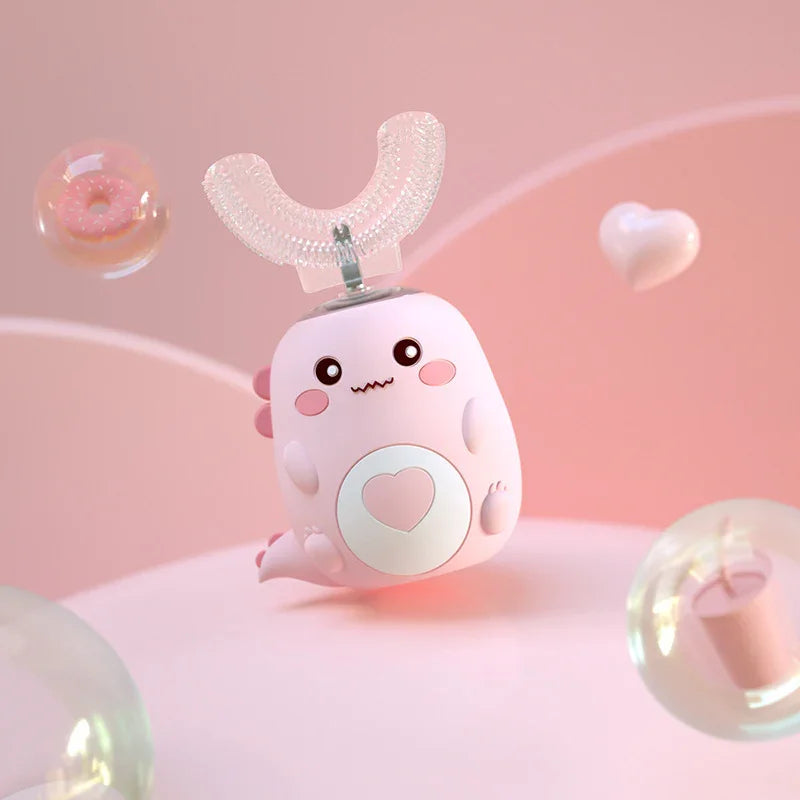 Children’s Electric Toothbrush | 360° U-Shaped Smart Toothbrush for Kids | Food Grade Silicone, Automatic, USB Rechargeable - Kidohop