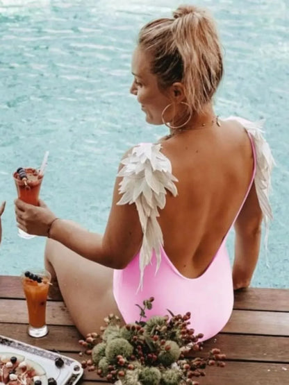 Backless Wide Strap Parent-Child Swimwear - Kidohop