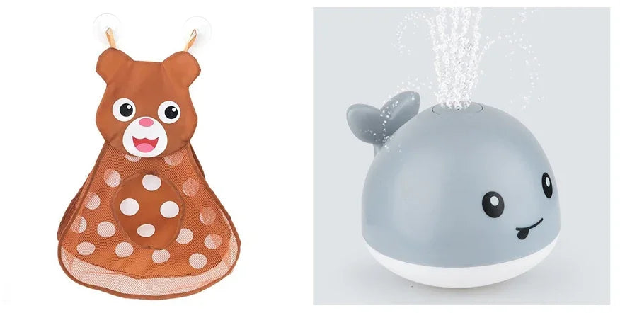 Electric Induction Whale Spray Toy | Light-Up Baby Bath Toy | Automatic Water Sprinkler with Music & LED Lights - Kidohop