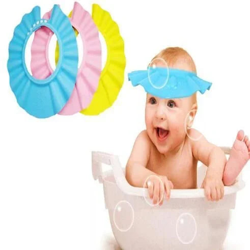Adjustable Baby Shower Cap | Eco-Friendly Waterproof Bath Hat | Kids Shampoo Shield for Toddlers & Infants - Kidohop