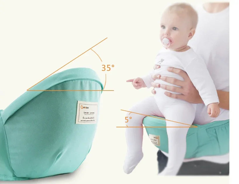 Multi-Functional Baby Waist Stool | Ergonomic Hip Seat Carrier for Infants & Toddlers | Adjustable Baby Carrier Belt - Kidohop