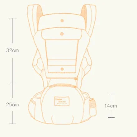Multi-Functional Baby Waist Stool | Ergonomic Hip Seat Carrier for Infants & Toddlers | Adjustable Baby Carrier Belt - Kidohop