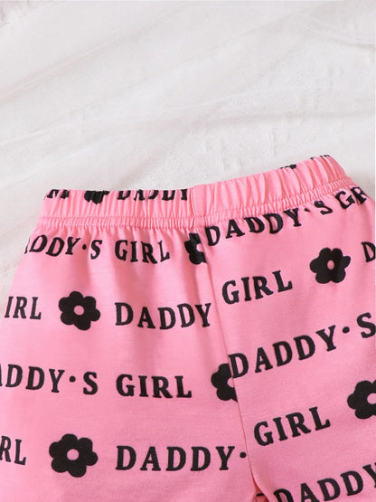 Baby Girls Ruffle Sleeve Top, Shorts & Headband 3-Piece Outfit Set – Letter Print Summer Clothes - Kidohop