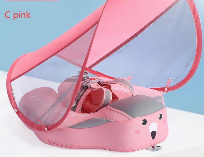 Baby Swimming Ring Float | 3D Fabric Infant Pool Float | Safe Non-Inflatable Pearl Foam Swim Trainer for Kids - Kidohop