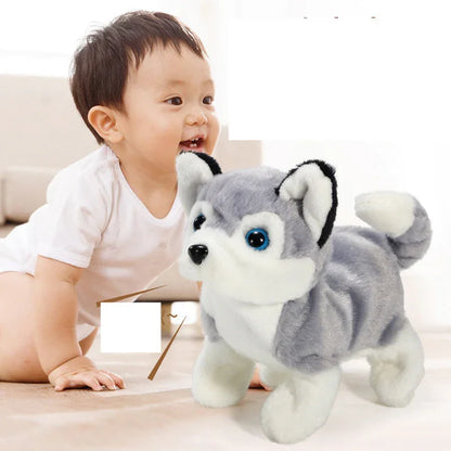 Children’s Electric Animal Plush Toy – Walking Corgi, Teddy & Bunny with Sounds and Tail Movement - Kidohop