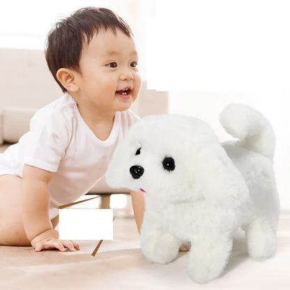 Children’s Electric Animal Plush Toy – Walking Corgi, Teddy & Bunny with Sounds and Tail Movement - Kidohop