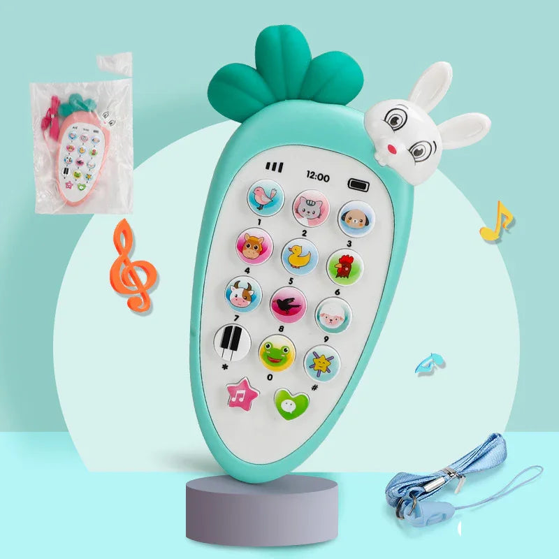 Baby Electronic Music Phone Toy | Early Learning Educational Toy with Lights & Sounds | Multi-Function Simulation Phone for Toddlers - Kidohop