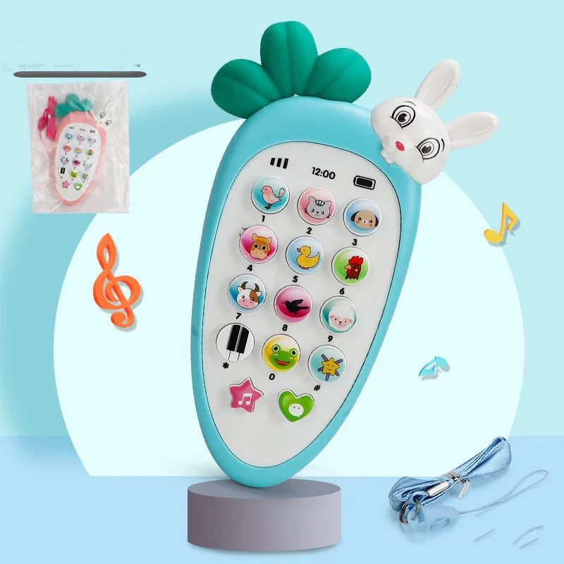Baby Electronic Music Phone Toy | Early Learning Educational Toy with Lights & Sounds | Multi-Function Simulation Phone for Toddlers - Kidohop
