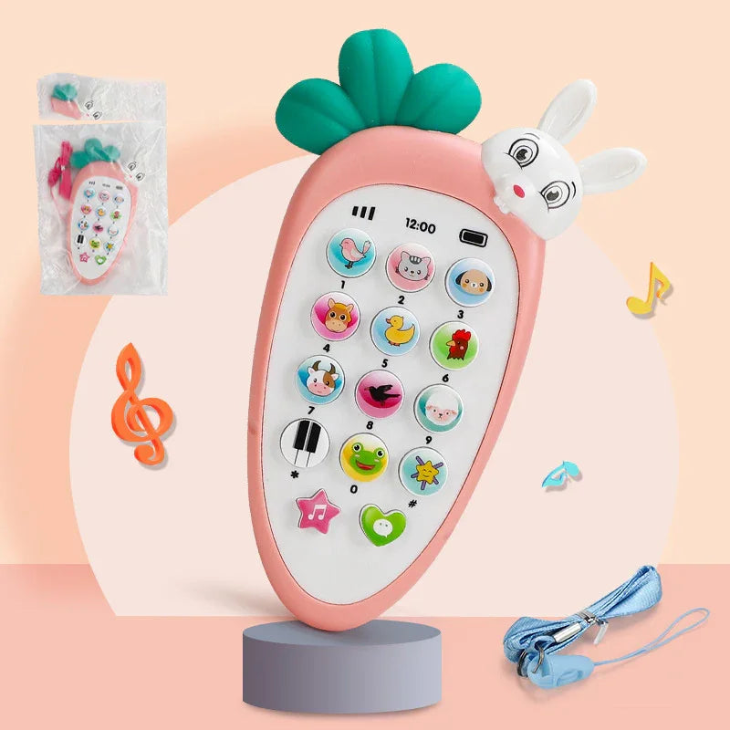 Baby Electronic Music Phone Toy | Early Learning Educational Toy with Lights & Sounds | Multi-Function Simulation Phone for Toddlers - Kidohop