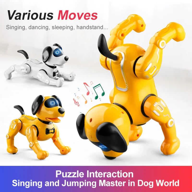 Smart Remote Control Robot Dog Children's Early Educational Toy Parent-Child Puzzle Interaction Electronic Pet Sing Dog Kid Gift - Kidohop