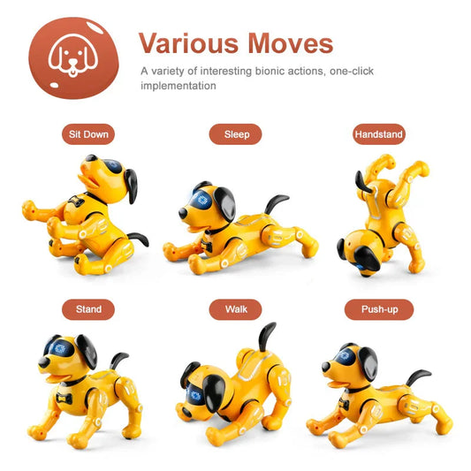 Smart Remote Control Robot Dog Children's Early Educational Toy Parent-Child Puzzle Interaction Electronic Pet Sing Dog Kid Gift - Kidohop