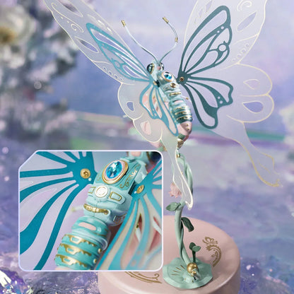 ROKR Starry Blue Mechanical Butterfly | 3D Puzzle DIY Model Kit | Plastic Assembly Toy for Kids & Adults | Creative Christmas Gift - Kidohop