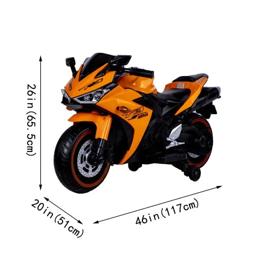 Kids Motorcycle 12V Motorcycle For Kids 3 4 5 6 Years Boys Girls 12v7ah Kids Motorcycle Ride On Toy With Training Wheels Manual Throttle Drive By Hand Lighting Wheels - Kidohop