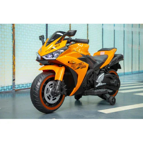 Kids Motorcycle 12V Motorcycle For Kids 3 4 5 6 Years Boys Girls 12v7ah Kids Motorcycle Ride On Toy With Training Wheels Manual Throttle Drive By Hand Lighting Wheels - Kidohop