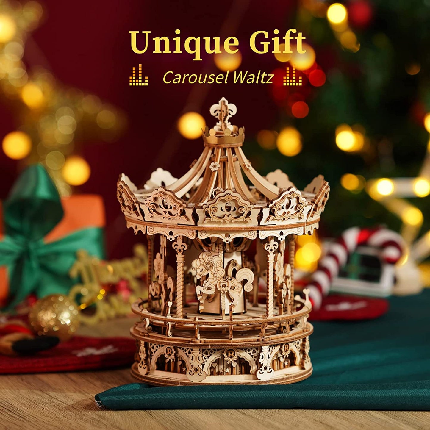 Romantic Carousel – DIY 3D Wooden Puzzle & Music Box