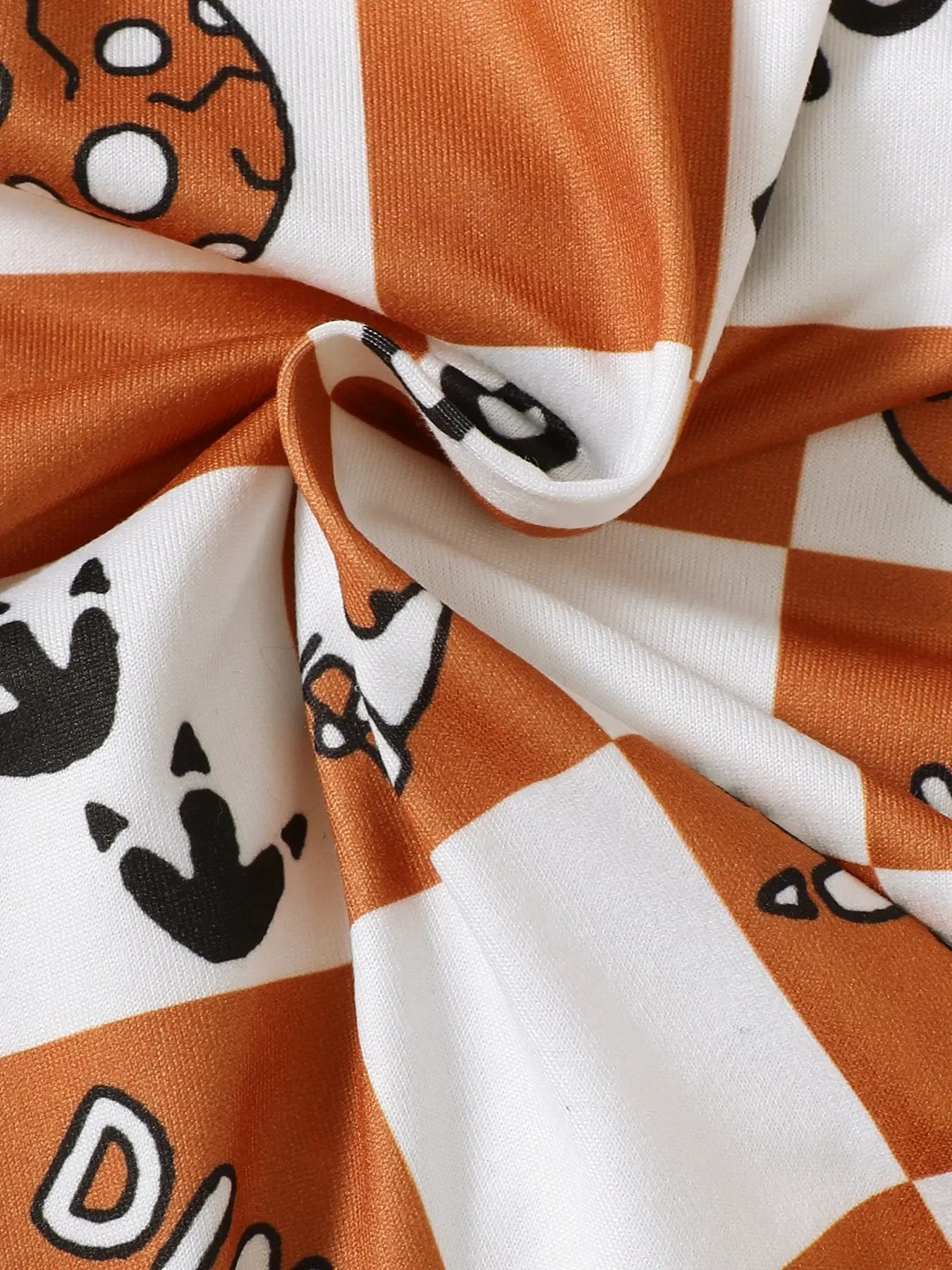 Children's Dinosaur Checkered Sleeveless Hooded Top and Shorts Set - Kidohop