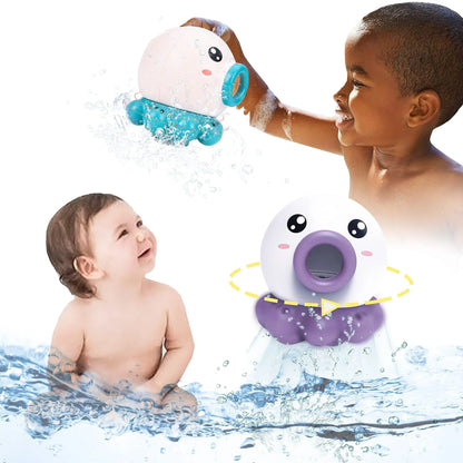 Octopus Fountain Bath Toy | Rotating Water Spray Toy for Babies & Toddlers | Fun Bathtub & Pool Sprinkler Toy - Kidohop