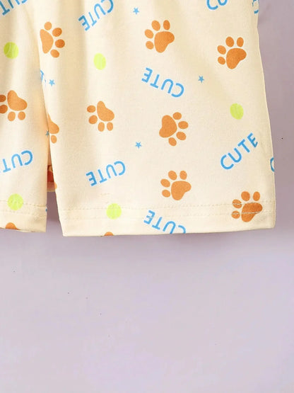 Baby & Toddler Dog Hoodie and Shorts Set – Two-Piece Summer Outfit - Kidohop