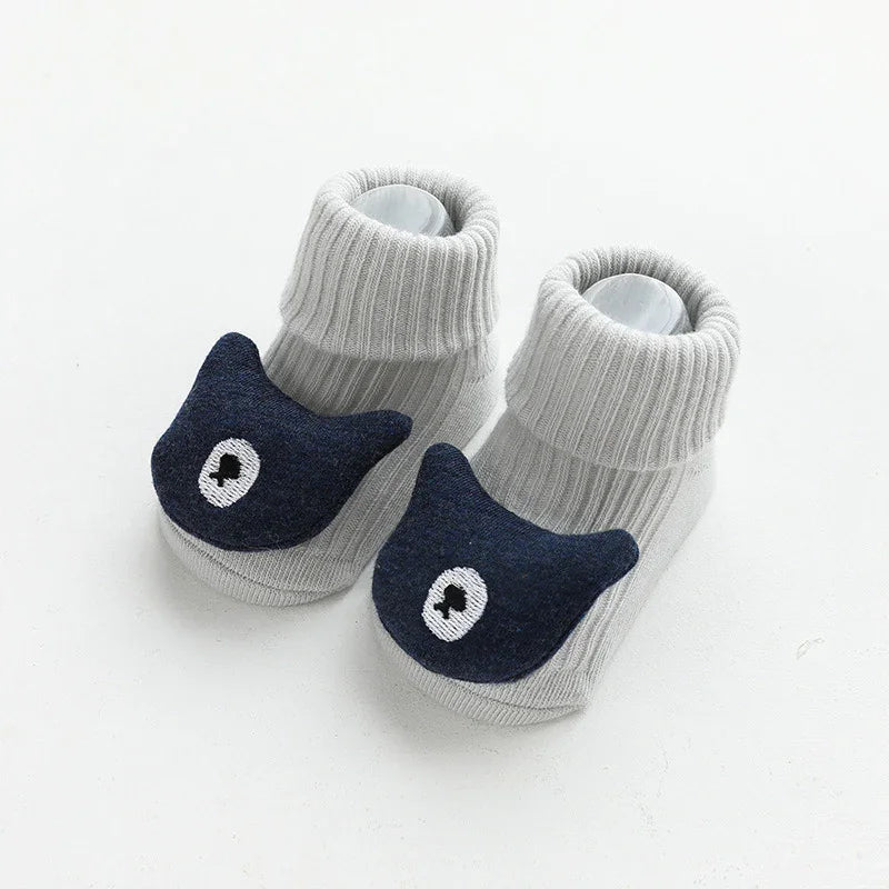 Relief Boneless Baby Non-Slip Socks | Combed Cotton Floor Socks for Boys & Girls | Soft Anti-Slip Toddler Socks - Kidohop