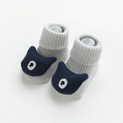 Relief Boneless Baby Non-Slip Socks | Combed Cotton Floor Socks for Boys & Girls | Soft Anti-Slip Toddler Socks - Kidohop