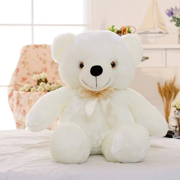 Creative LED Light-Up Teddy Bear | Glowing Stuffed Animal Plush Toy | Color-Changing Soft Pillow Gift for Kids - Kidohop