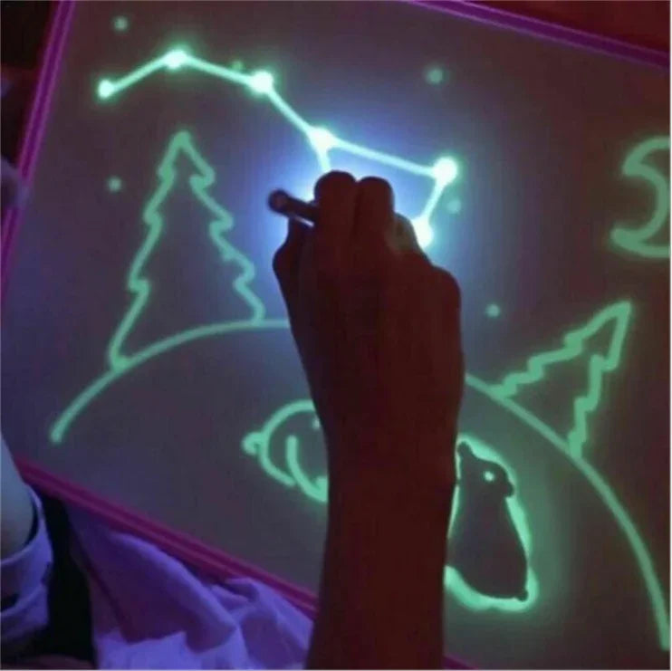 Educational Toy Drawing Pad 3D Magic 8 Light Effects Puzzle Board Sketchpad - Kidohop