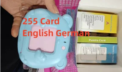 Bilingual Card Early Education Machine | English Learning Toy for Kids | 112 Flash Cards | Rechargeable Talking Educational Device - Kidohop