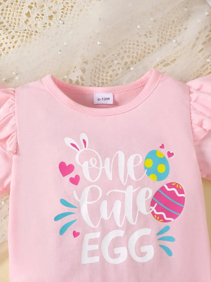 Baby Girls Ruffled Mesh Bodysuit and Skirt Set – Two-Piece Infant Outfit for Newborns &amp; Toddlers - Kidohop