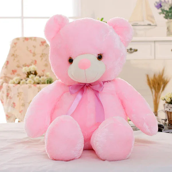 Creative LED Light-Up Teddy Bear | Glowing Stuffed Animal Plush Toy | Color-Changing Soft Pillow Gift for Kids - Kidohop