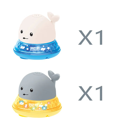 Electric Induction Whale Spray Toy | Light-Up Baby Bath Toy | Automatic Water Sprinkler with Music & LED Lights - Kidohop