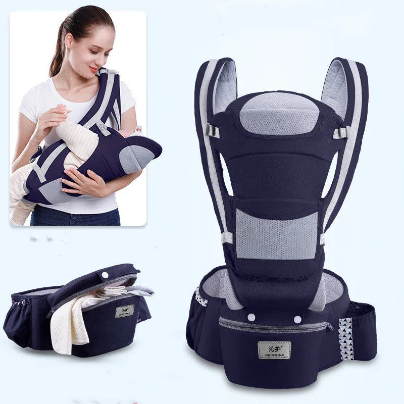 Multi-Functional Baby Waist Stool | Ergonomic Hip Seat Carrier for Infants & Toddlers | Adjustable Baby Carrier Belt - Kidohop