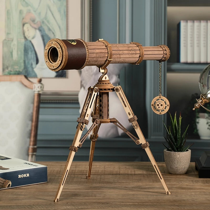 Monocular Telescope – 3D Wooden Puzzle Assembly Kit | DIY Wooden Model for Kids & Adults