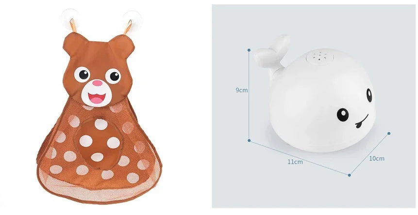 Electric Induction Whale Spray Toy | Light-Up Baby Bath Toy | Automatic Water Sprinkler with Music & LED Lights - Kidohop