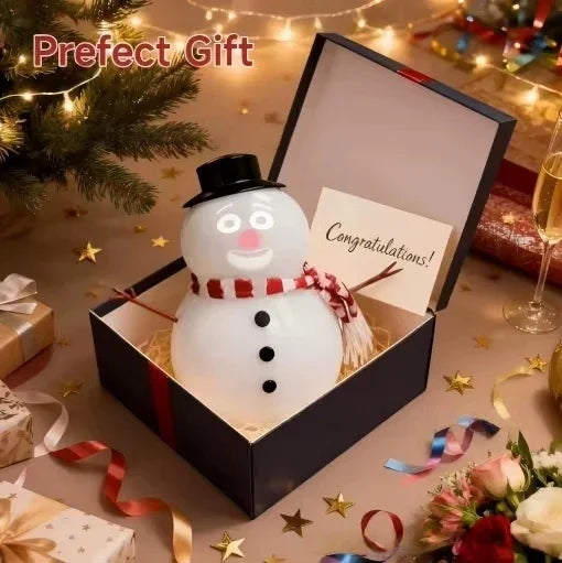 Talking Animated Blink Snowman With Light Up Eyes And Playful Voice For Holiday Home Table Centerpiece Gift Christmas Decorations - Kidohop