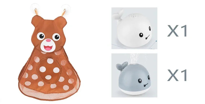 Electric Induction Whale Spray Toy | Light-Up Baby Bath Toy | Automatic Water Sprinkler with Music & LED Lights - Kidohop