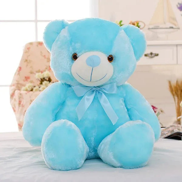 Creative LED Light-Up Teddy Bear | Glowing Stuffed Animal Plush Toy | Color-Changing Soft Pillow Gift for Kids - Kidohop