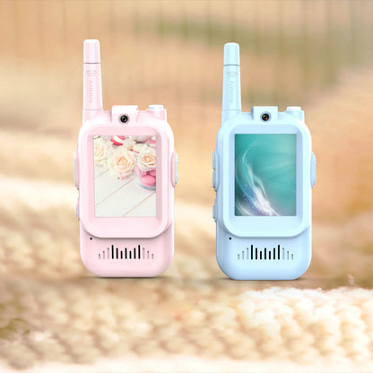 Mini Video Wireless Walkie Talkies For Kids Handheld 2 Pack Rechargeable Intercom Cam Outdoor Family Games Gift For Boys Girls - Kidohop