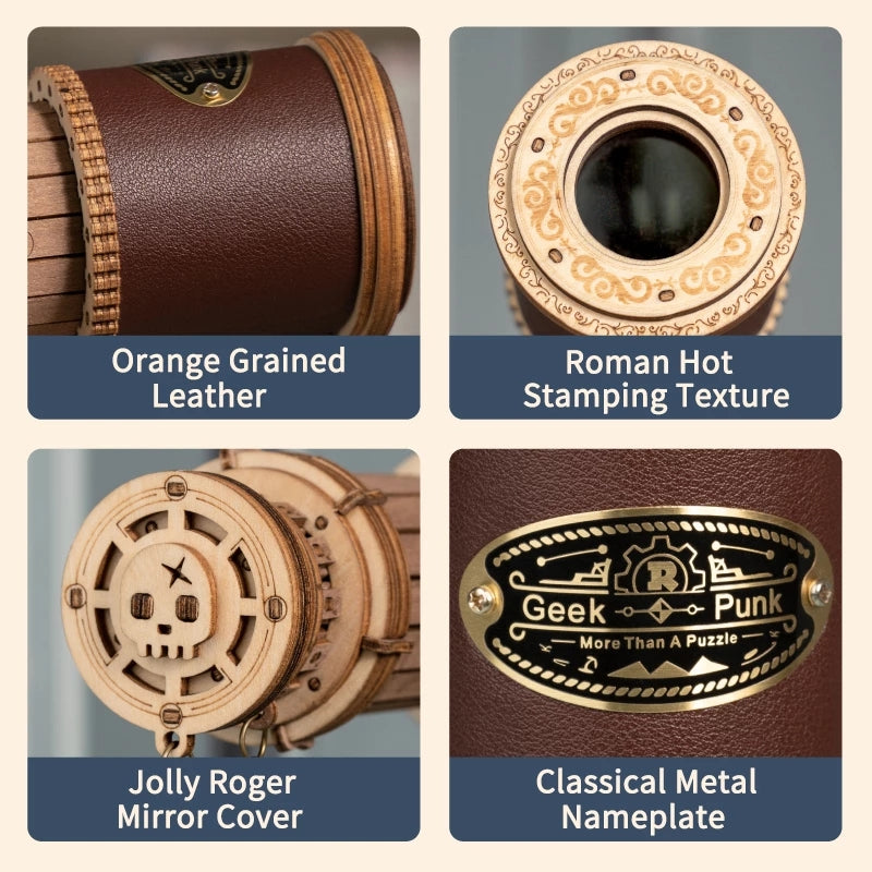 Monocular Telescope – 3D Wooden Puzzle Assembly Kit | DIY Wooden Model for Kids & Adults
