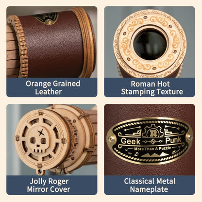 Monocular Telescope – 3D Wooden Puzzle Assembly Kit | DIY Wooden Model for Kids & Adults