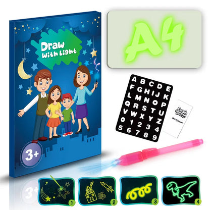 Educational Toy Drawing Pad 3D Magic 8 Light Effects Puzzle Board Sketchpad - Kidohop
