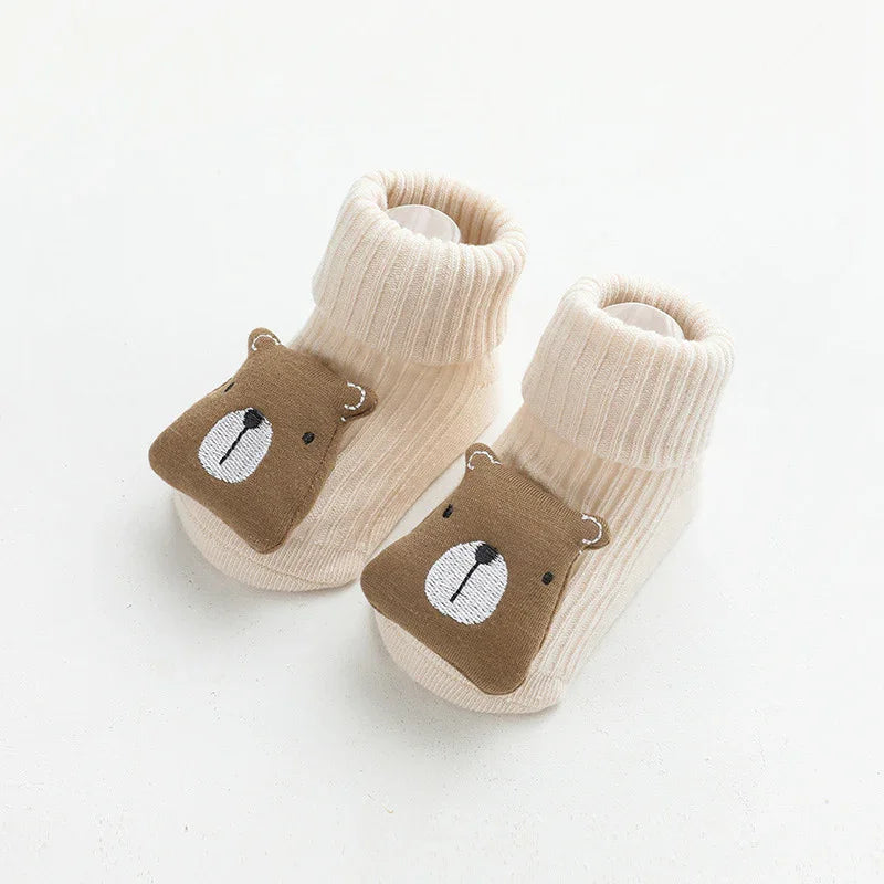 Relief Boneless Baby Non-Slip Socks | Combed Cotton Floor Socks for Boys & Girls | Soft Anti-Slip Toddler Socks - Kidohop