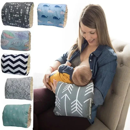 Adjustable Baby Cotton Nursing Arm Pillow | Washable Infant feeding Cushion | Soft Feeding Support Pad for Moms - Kidohop
